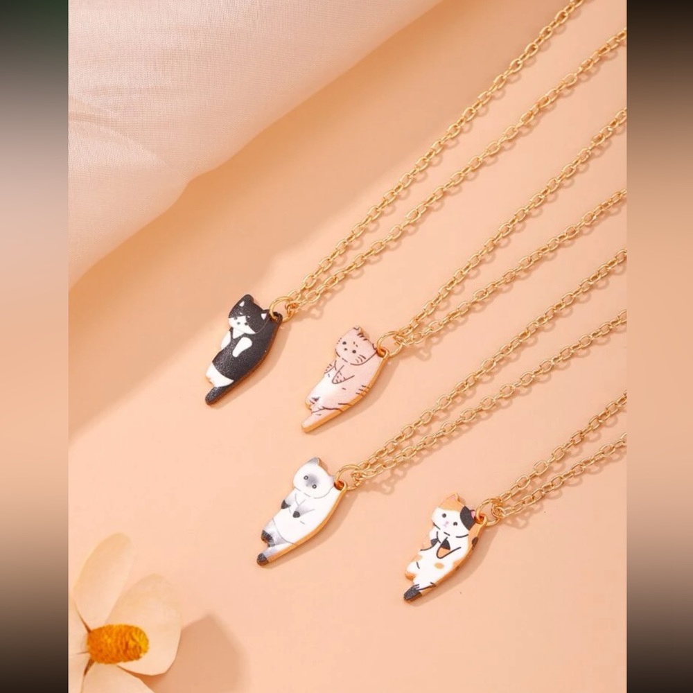 🐈 Adorable Kitty Cat Necklace Available In Various Colors 🐈‍⬛